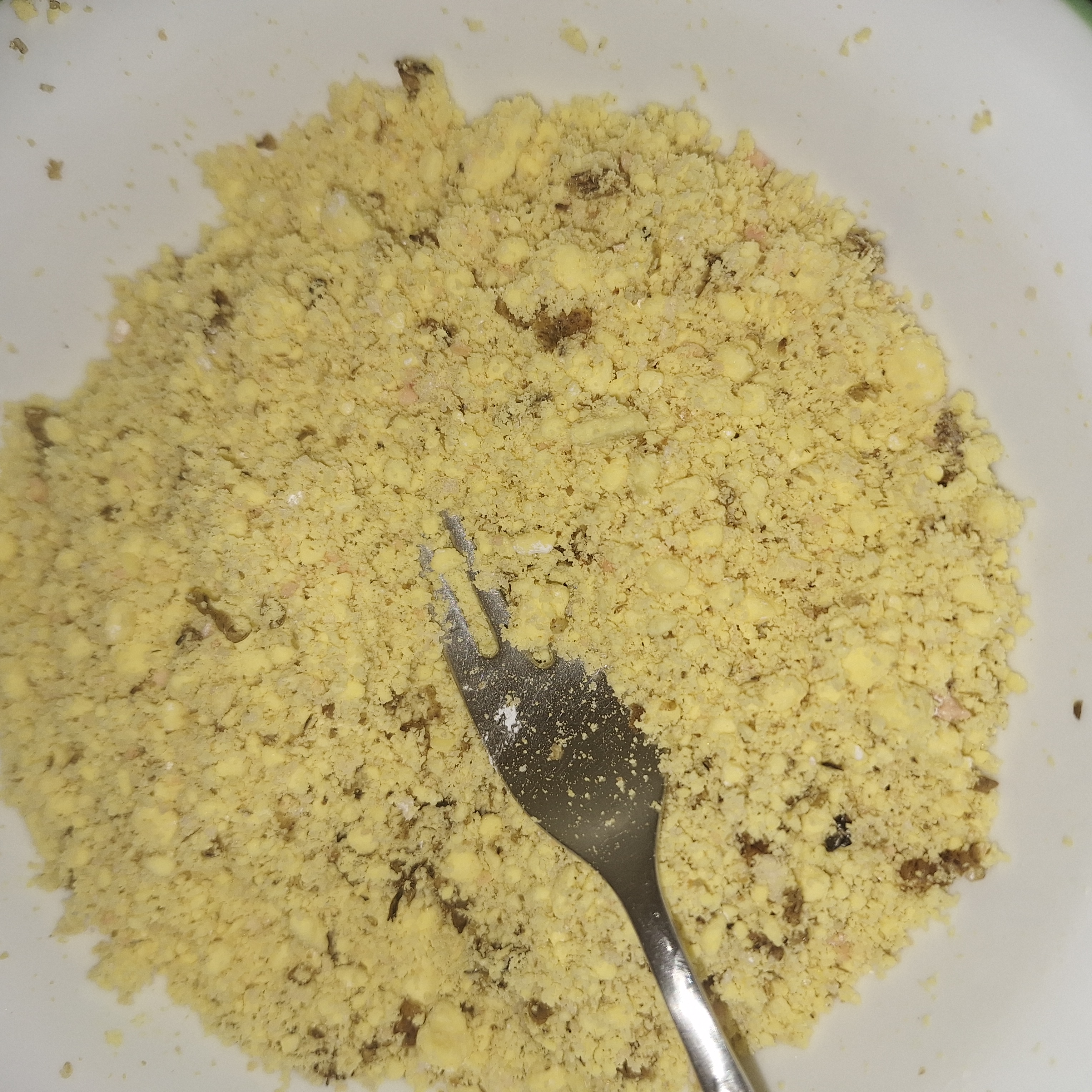 Finished eggfood ready to feed